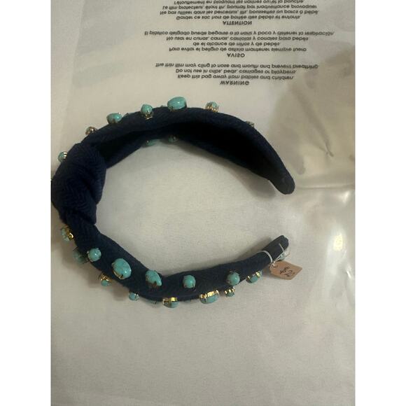 Navy Jeweled Knotted Headband πβ¨ - Picture 5 of 5